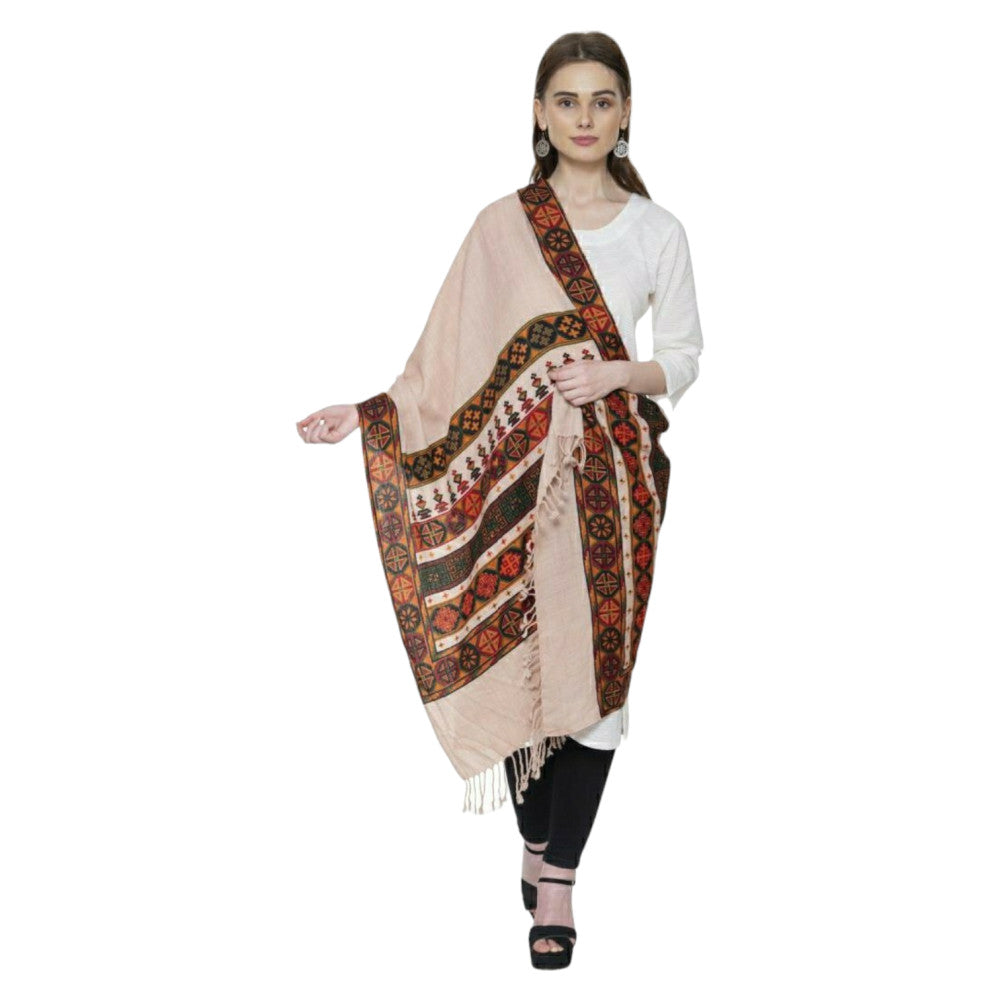 Merino wool shawl printed