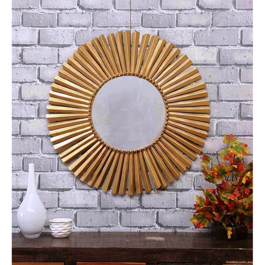 Metal Antique Round Wall Mirror