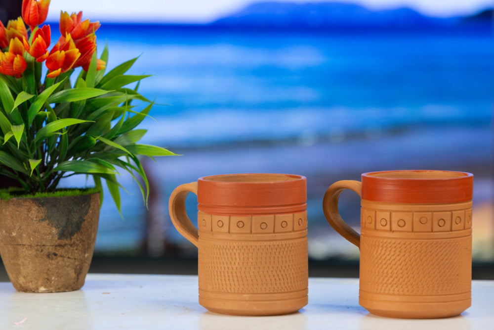 Microwave Safe Reusable Coffee Mug Set of 2 Piece Style 2