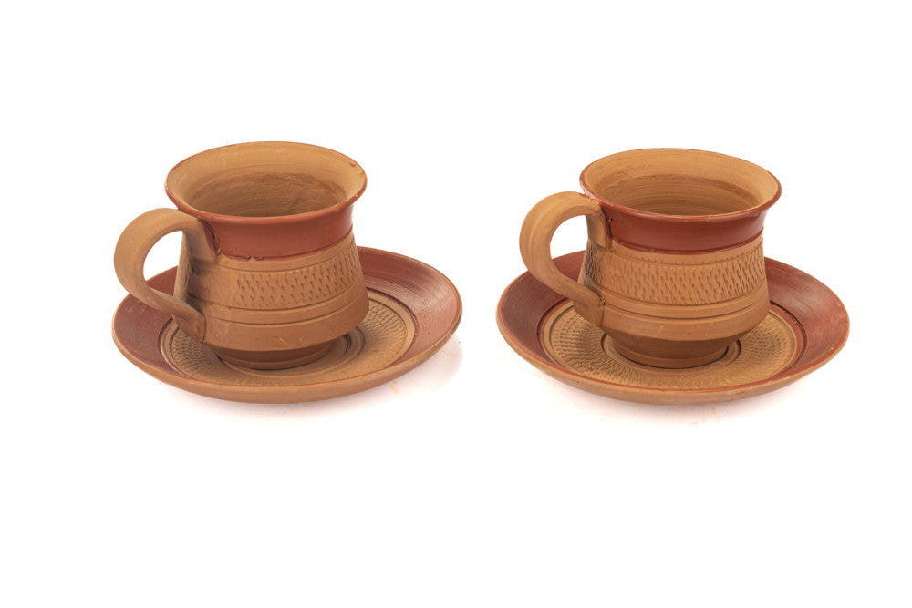 Microwave Safe Reusable Tea & Saucer Set of 2 Piece Style 1