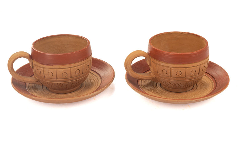 Microwave Safe Reusable Tea & Saucer Set of 2 Piece Style 2