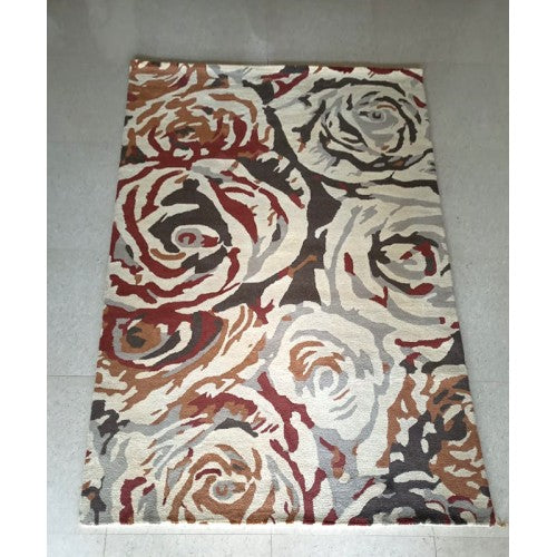 Latest Hand Tufted Design Pure Wool Cotton Mirzapur Dari (5 x 8 Ft).