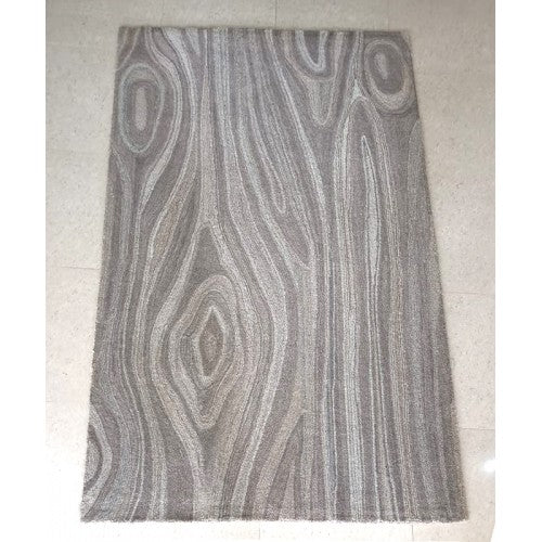 Beautiful Hand Tufted Gray colour Pure Wool Cotton Mirzapur Dari (5 x 8 Ft).