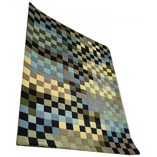 Classic Hand Tufted Multicolour Pure Wool Cotton Mirzapur Dari (5 x 8 Ft).