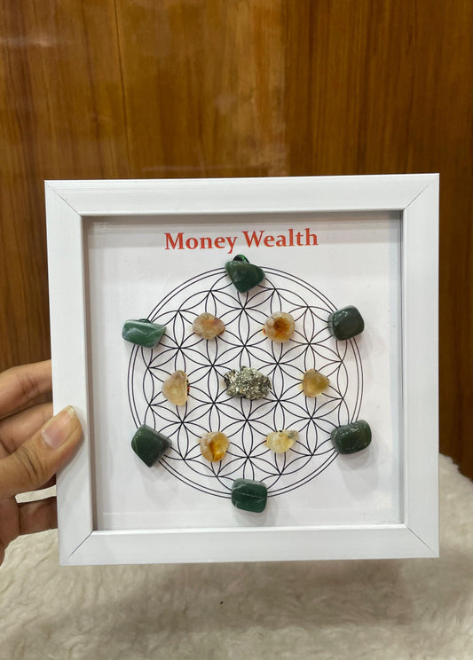 Money Wealth Crystal Frame