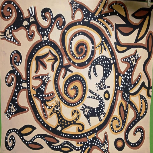 Multi colour Khovar Painting