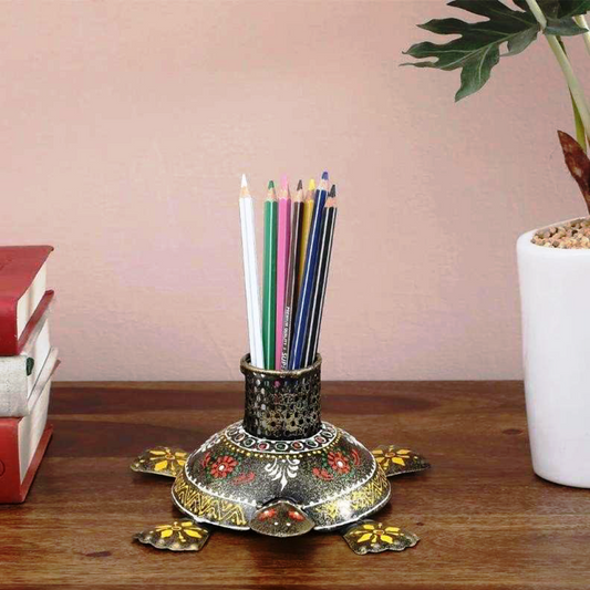 Multi Colour Tortoise Pen Stand