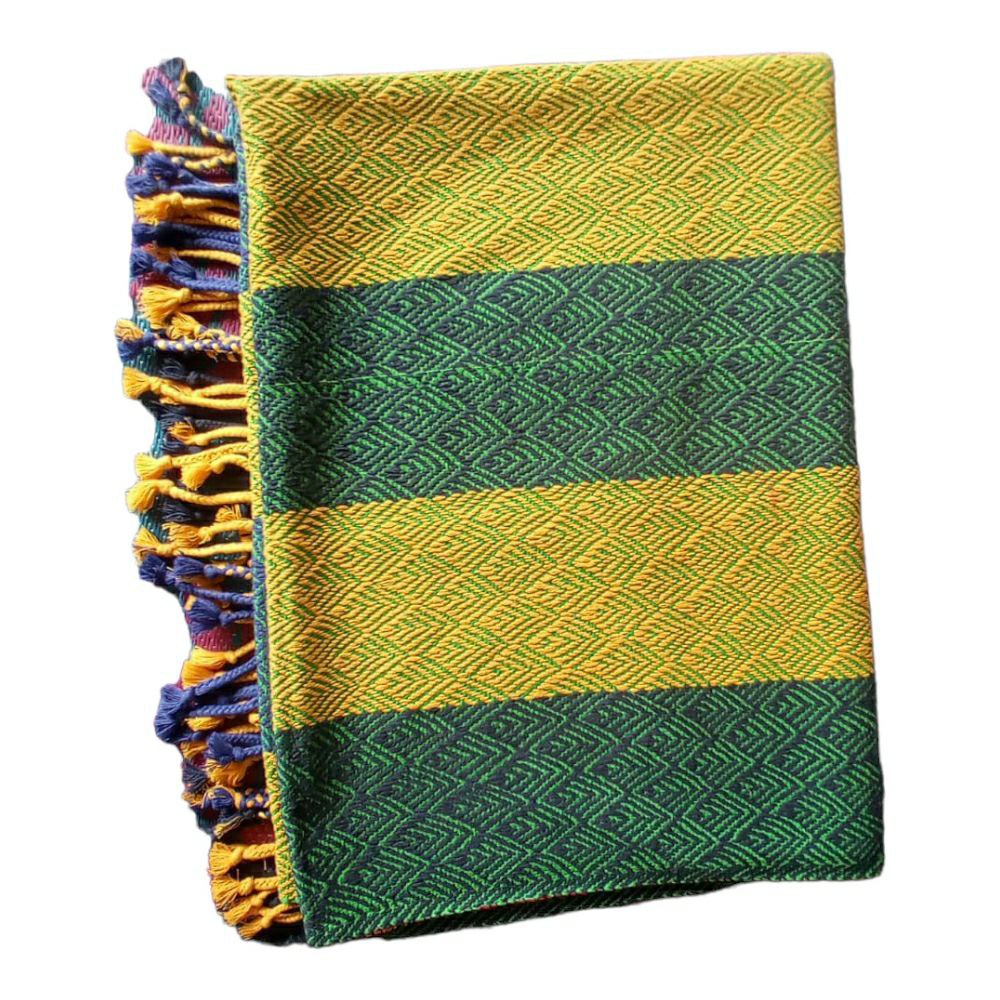 Multicolor Throw Beautiful Kheta Embroidery