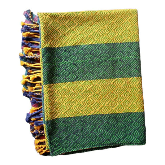 Multicolor Throw Beautiful Kheta Embroidery