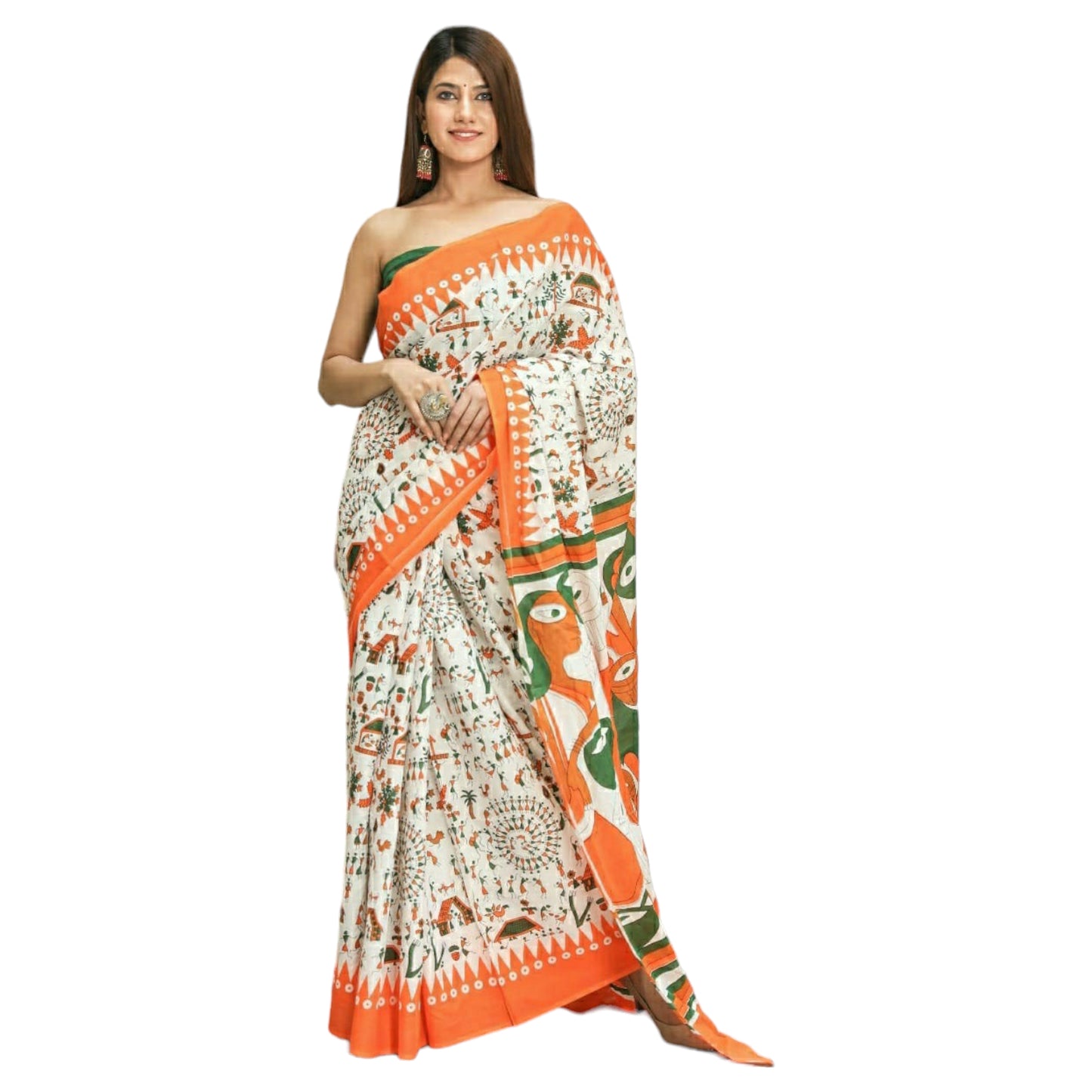 Multicolour Bagru Print Saree