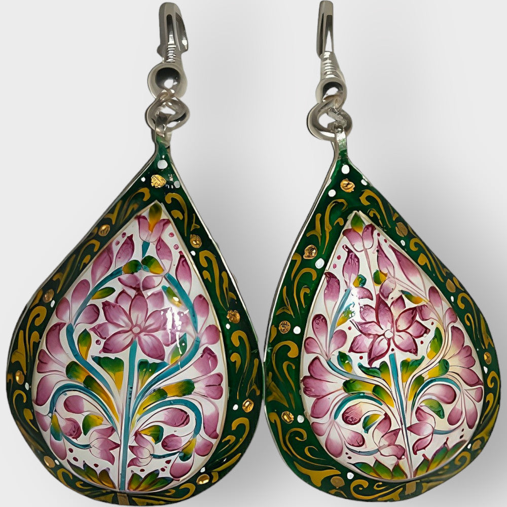 Multicolour Earrings Gulabi Meenakari Art
