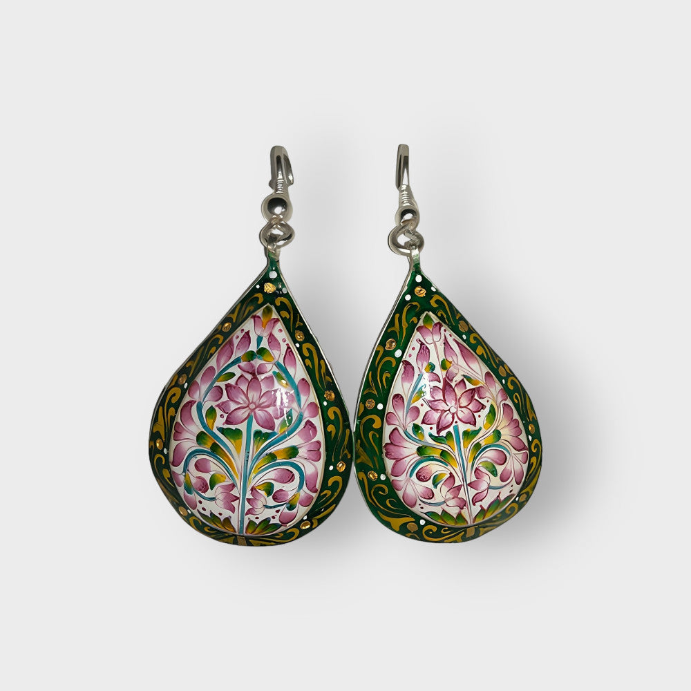 Multicolour Earrings Gulabi Meenakari Art