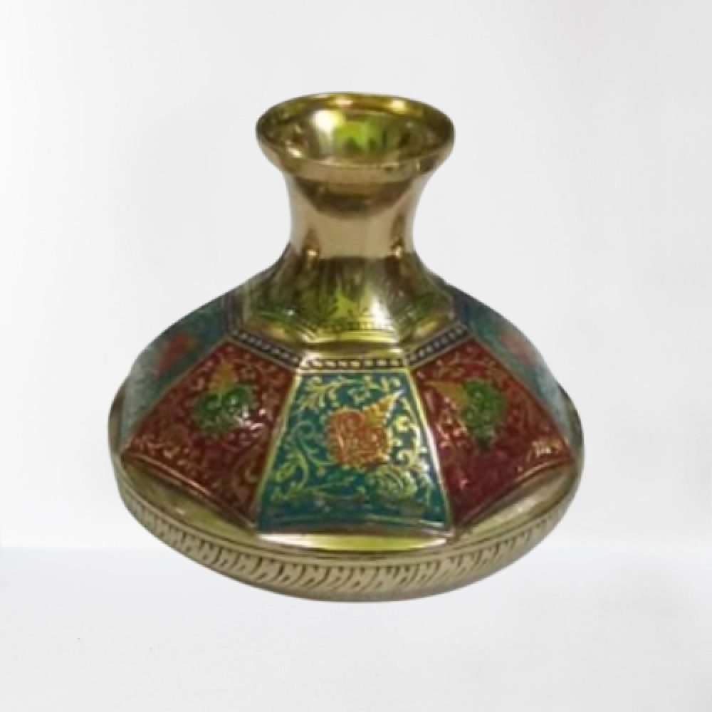 Multicolour Flower Vase Meena Work (4.5Inch)