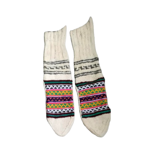 Multicolour Lahauli Hand Knitted Socks
