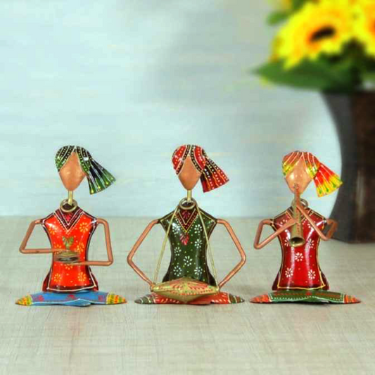 Musician Sitting Dolls Set Of 3