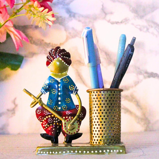 Musician Sitting Man Pen Stand