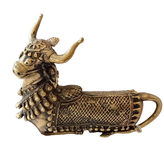 Nandi in Jali Art & Bells around