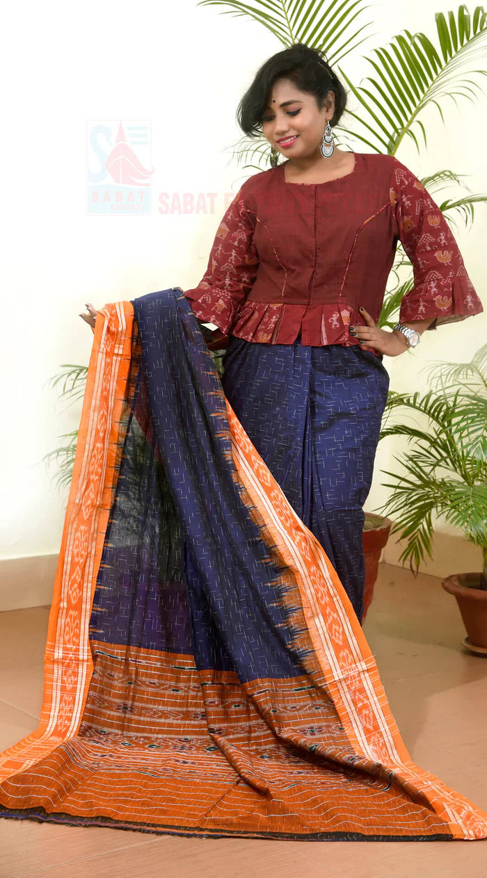 Navy Blue Orange Jharana