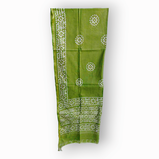 Nawada Handloom Printed Green Dopatta