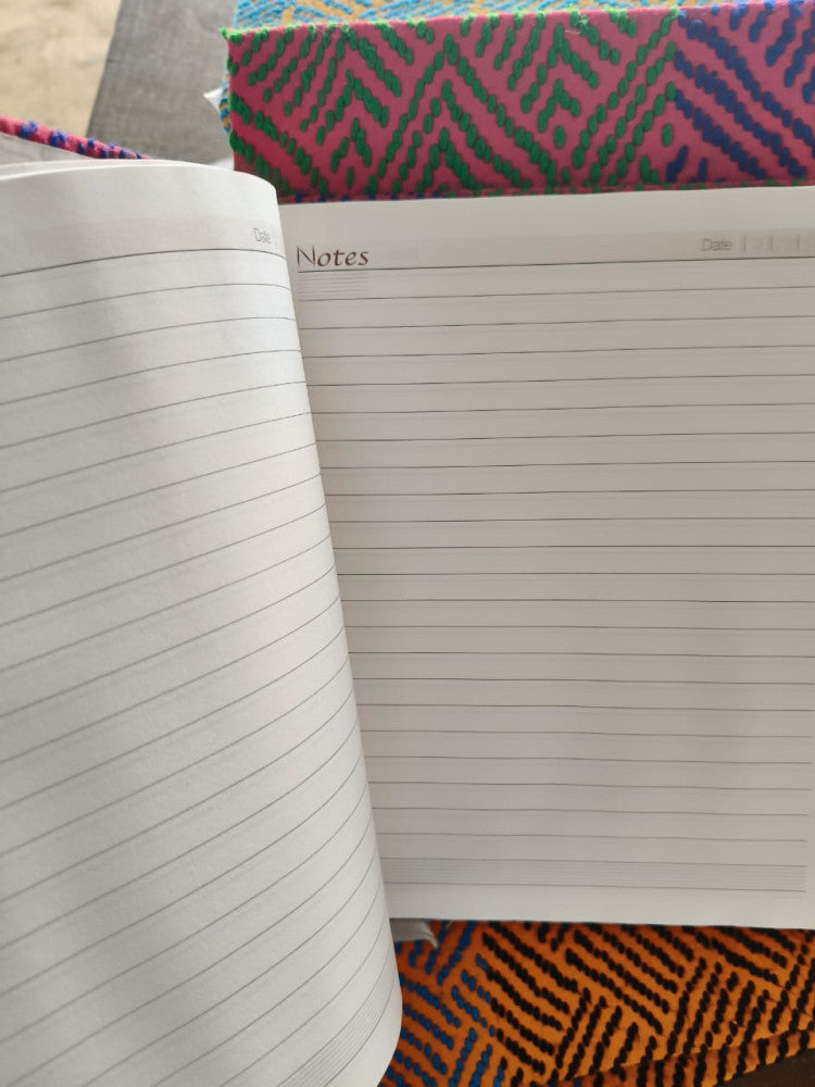 Notebook Diary Beautiful Green And Blue Kheta Embroidery