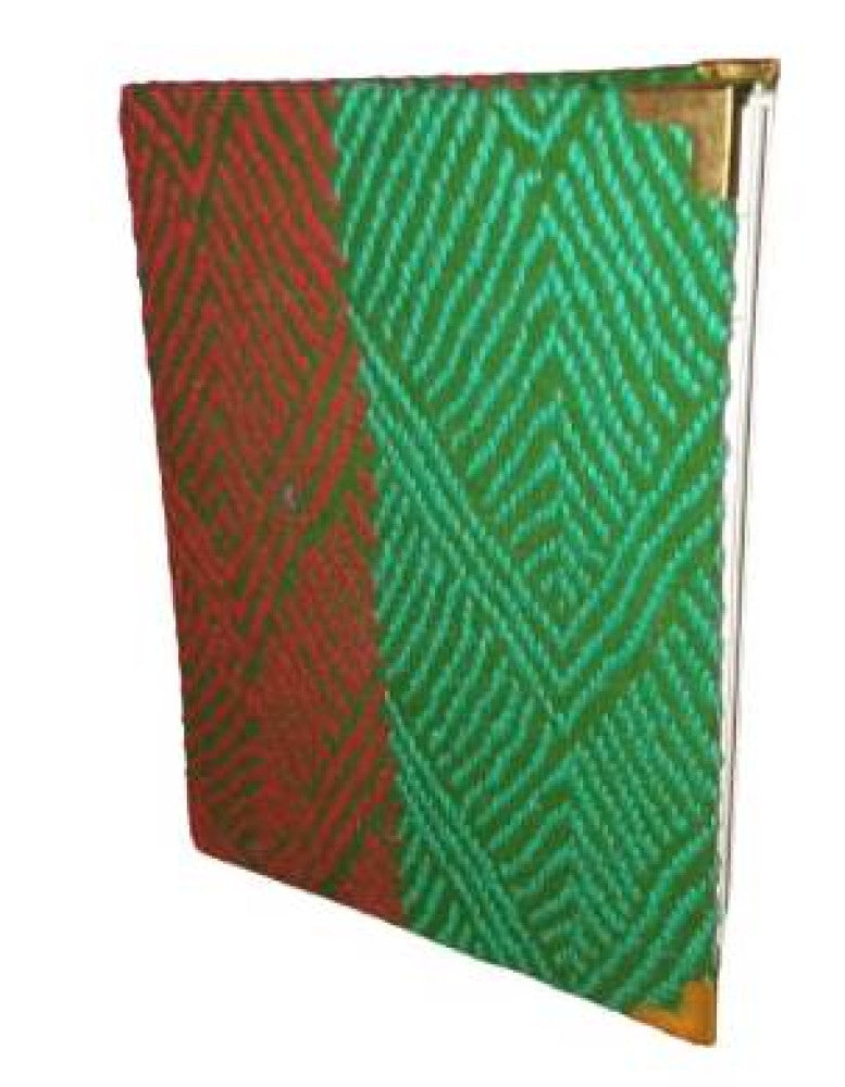 Notebook Diary Beautiful Green And Orange Kheta Embroidery