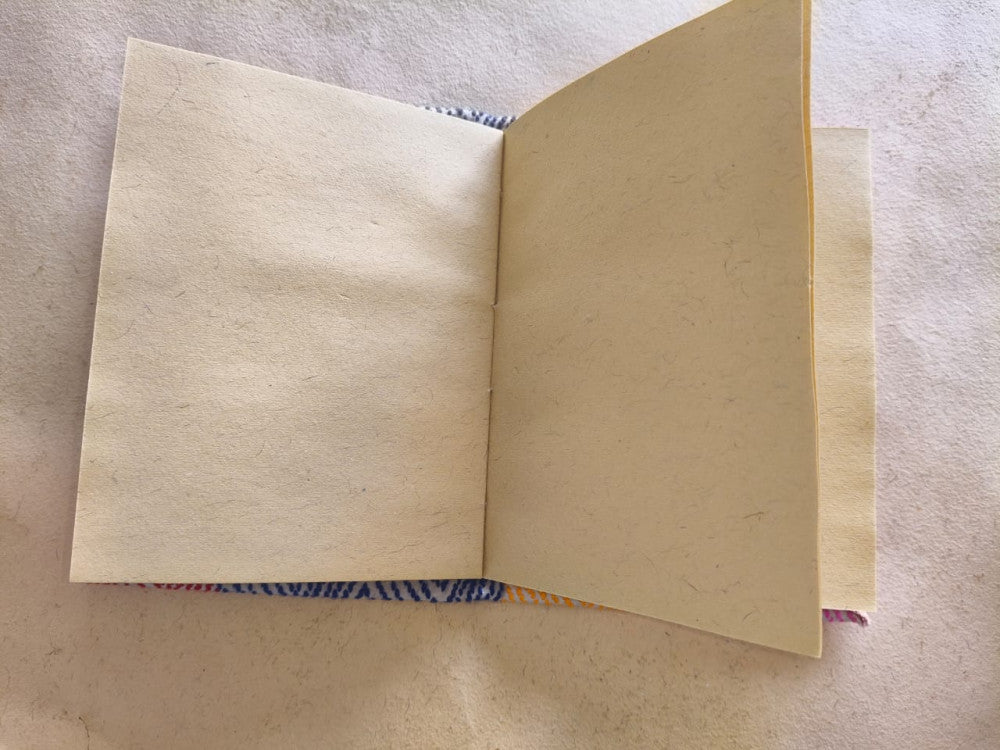 Notebook Diary Beautiful Orange And Blue Kheta Embroidery