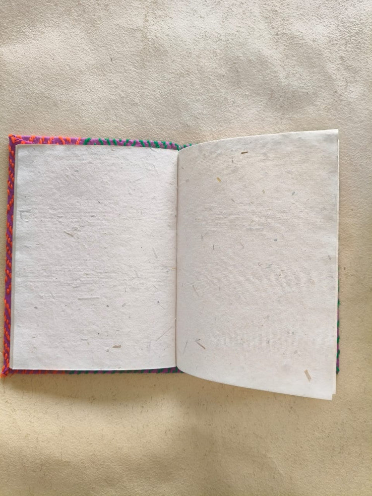 Notebook Diary Beautiful Pink And Green Kheta Embroidery