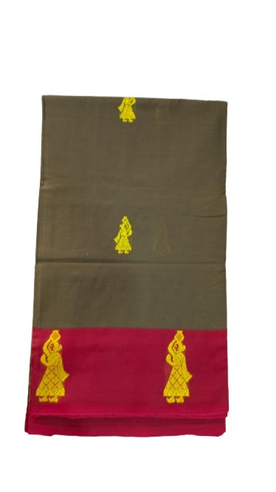 Olive green Siddipet Gollabama Saree