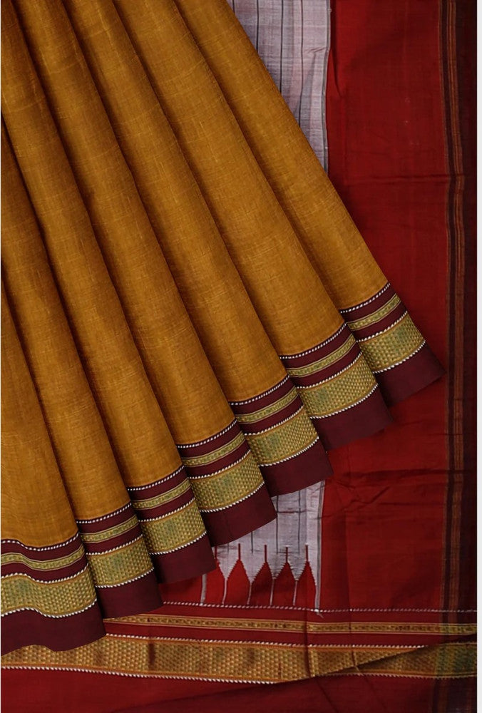 Orange Colour Ilkal Saree