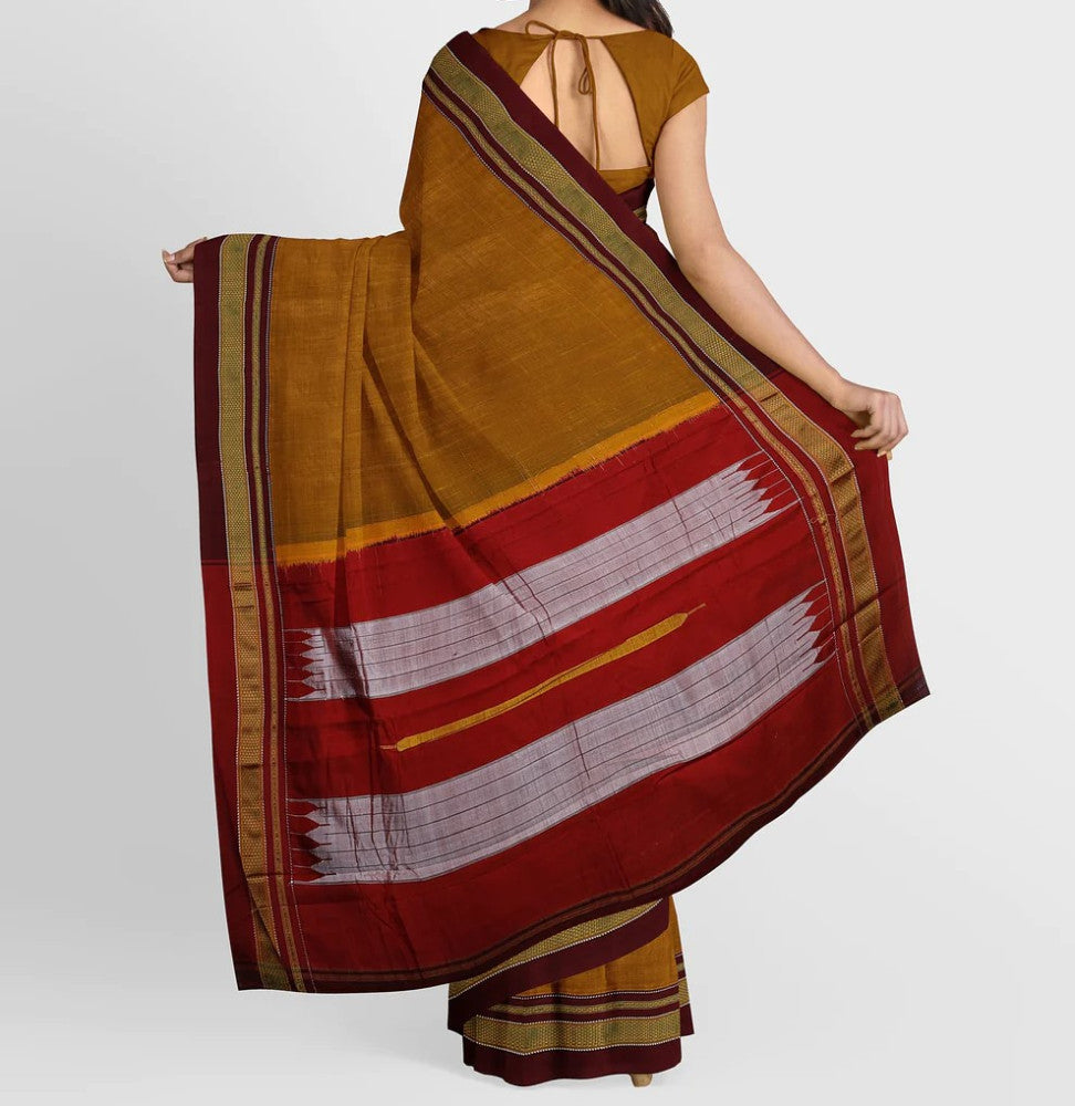 Orange Colour Ilkal Saree