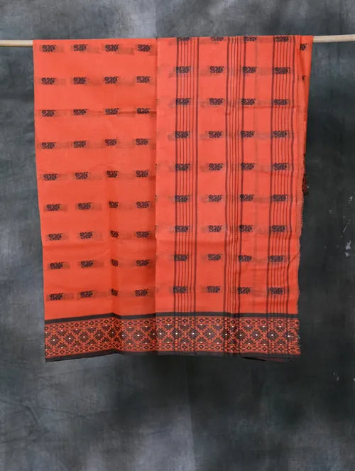 Orange Kata Buti Shantipur Saree