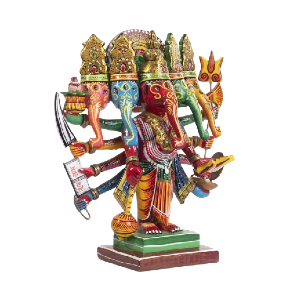 Panchamukhi Wooden Ganeshji