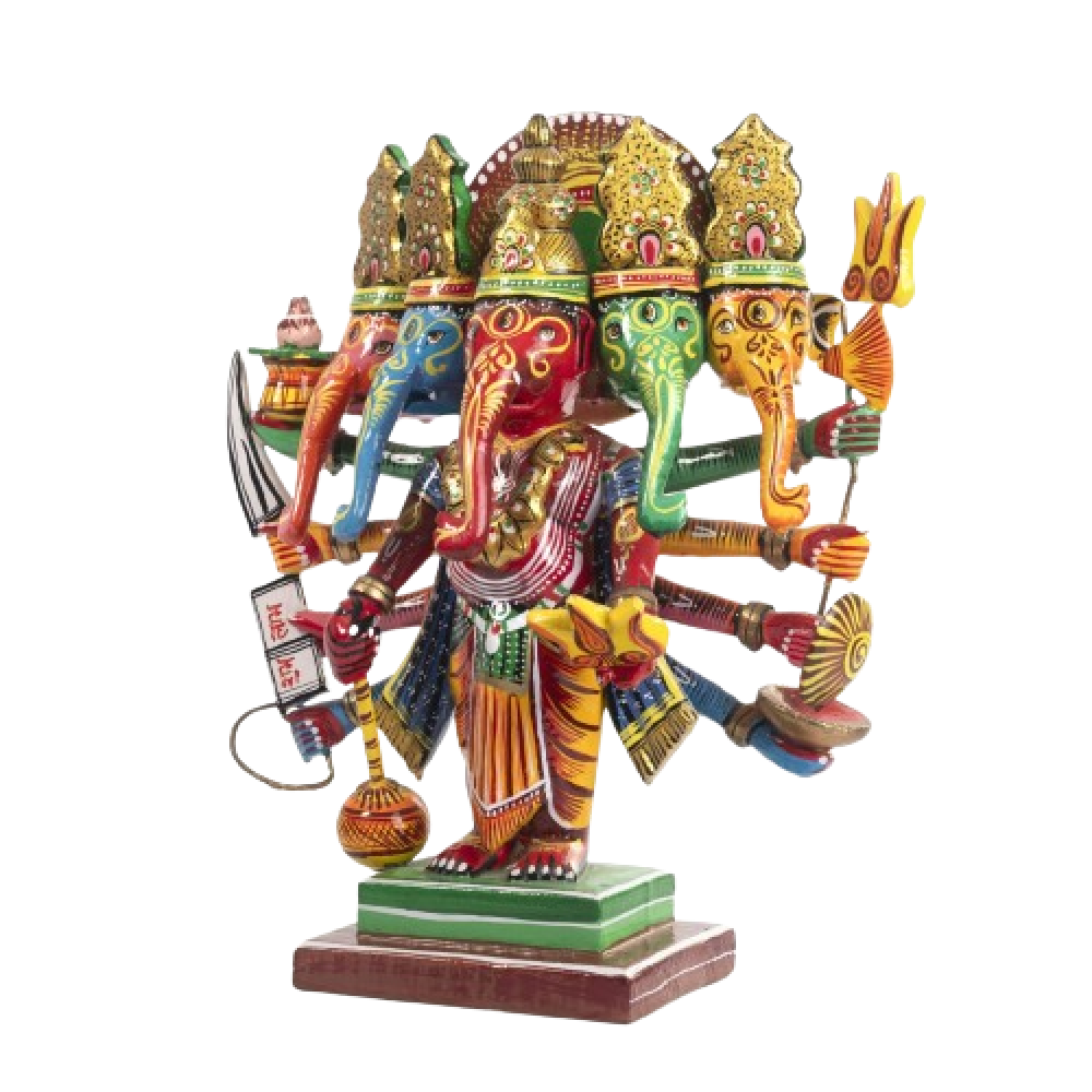 Panchamukhi Wooden Ganeshji