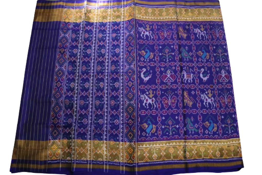 Patan Patola Saree Dark Blue Colour