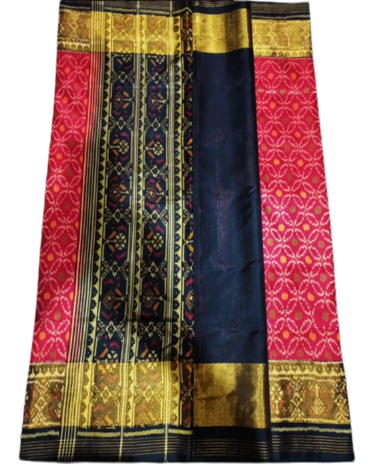 Patan Patola Saree Red & Blue Colour