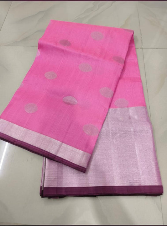 Pink venkatagiri saree