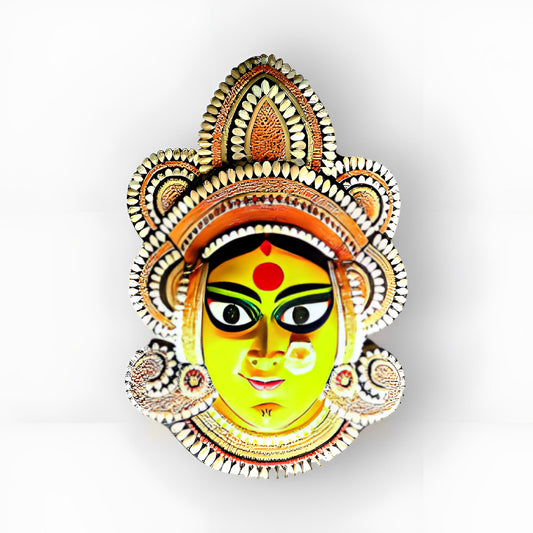 Handmade Multicolor Puruliya Chhau Mask Durga Face