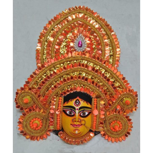 Handmade Traditional Purulia Chau Goddess Face Mask