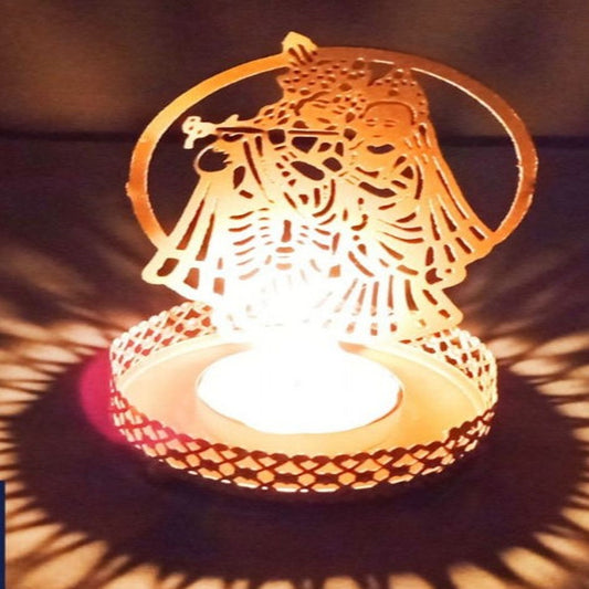 Radha Krishanji Iron Shadow Diya