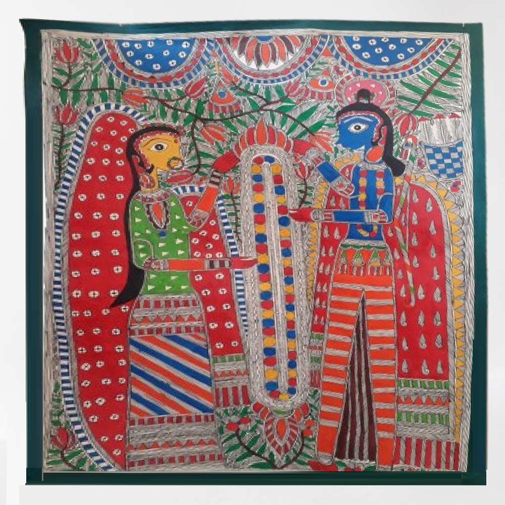 Radha krishna Madhubani Painting