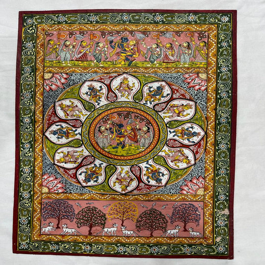 Radha Krishna Raas Odisha Patchithra (19x13inch)