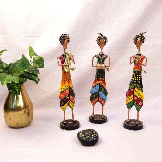 Rajasthani Musical Men With Pagdi Set Of 3