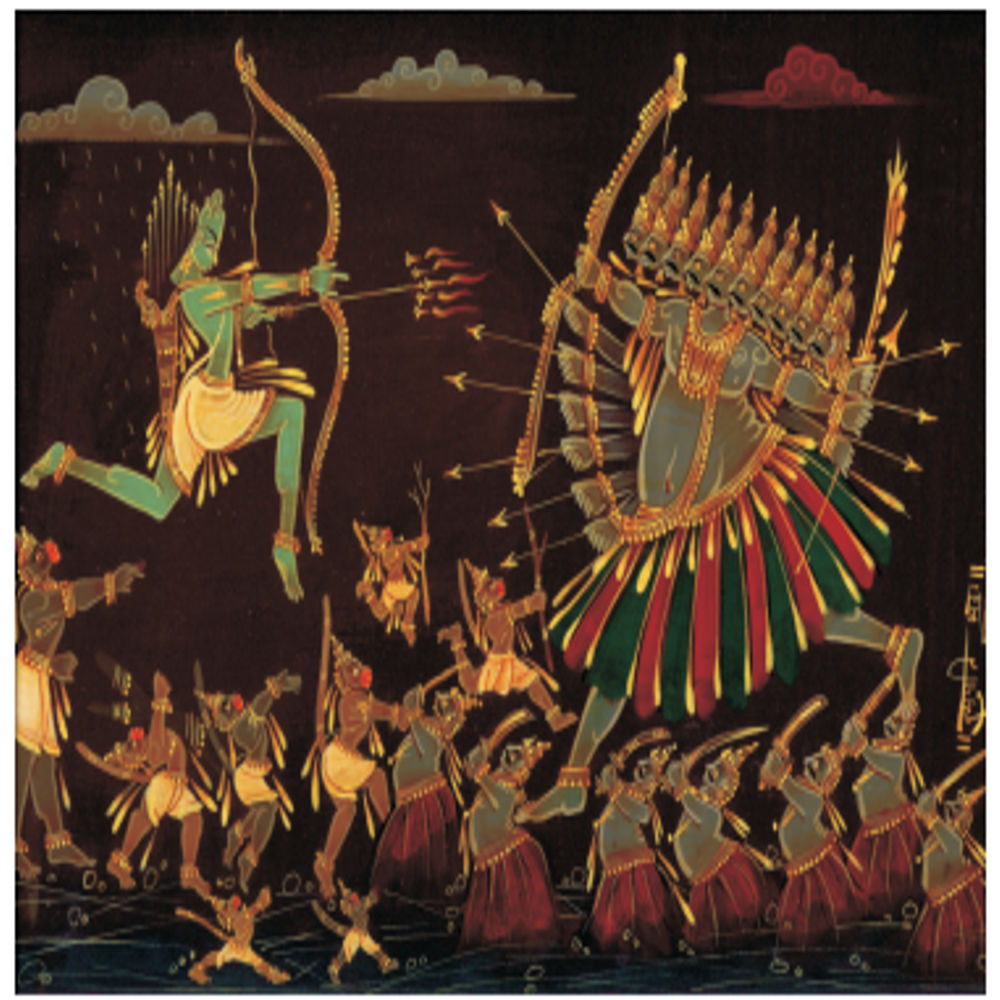 Ravana Samharam Indian Vedic Art