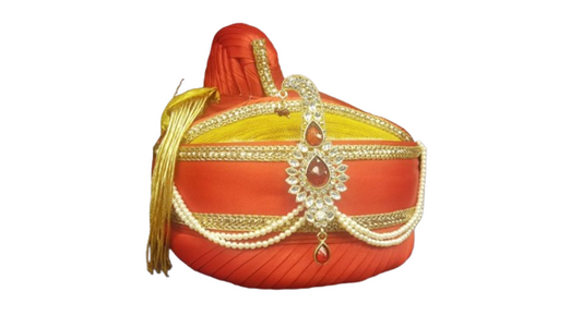 Red & Gold Colour Puneri Pagadi