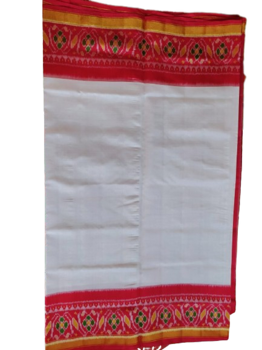 Red & White Colour Rajkot Patola Saree