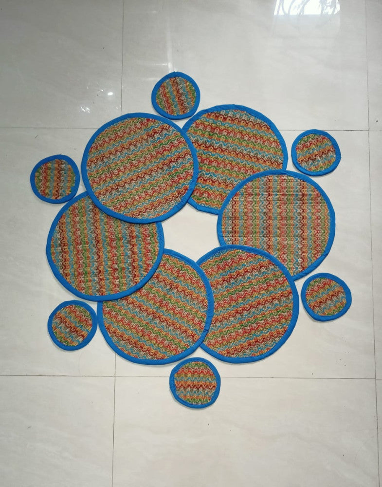 Round Table Mats 6 With 6 Coasters Style 1