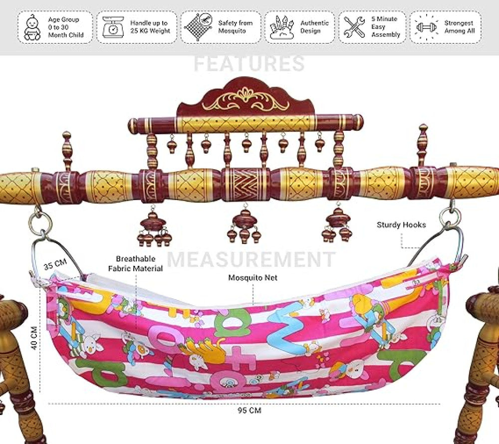 Sankheda Baby Cradle Age 0-3 Years Style 2