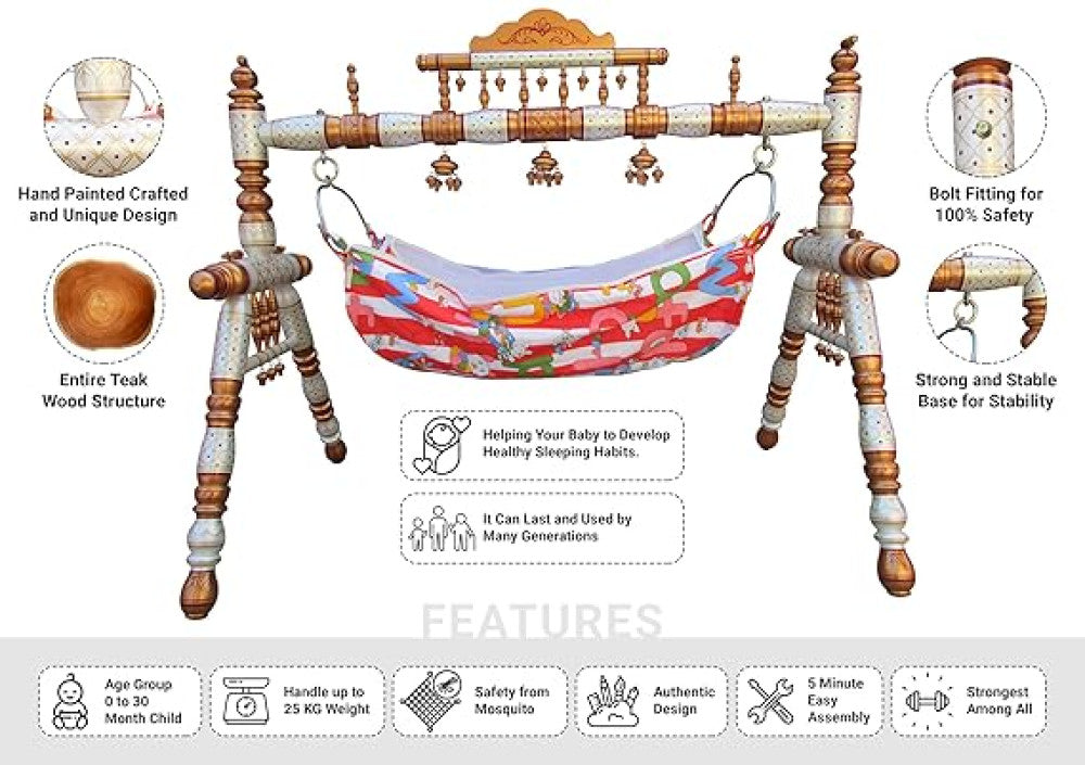 Sankheda Baby Cradle Age 0-3 Years Style 4