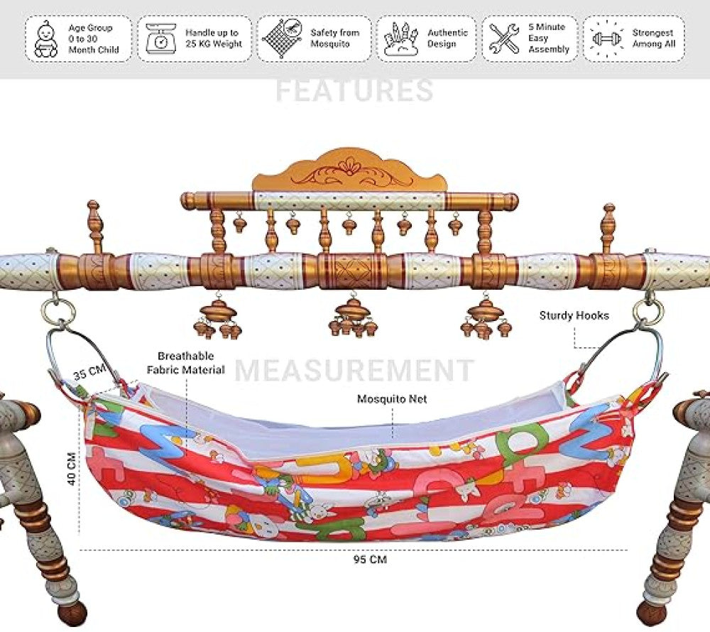 Sankheda Baby Cradle Age 0-3 Years Style 4