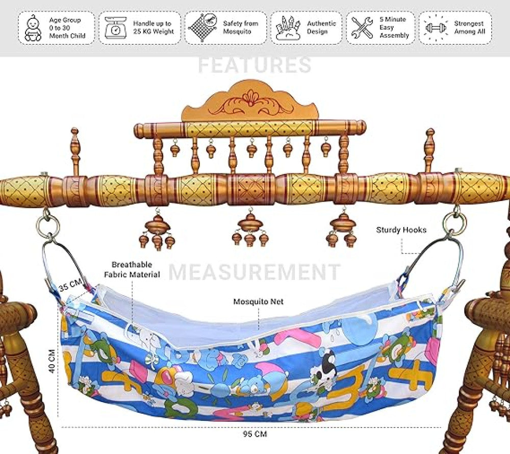 Sankheda Baby Cradle Age 0-3 Years Style 5